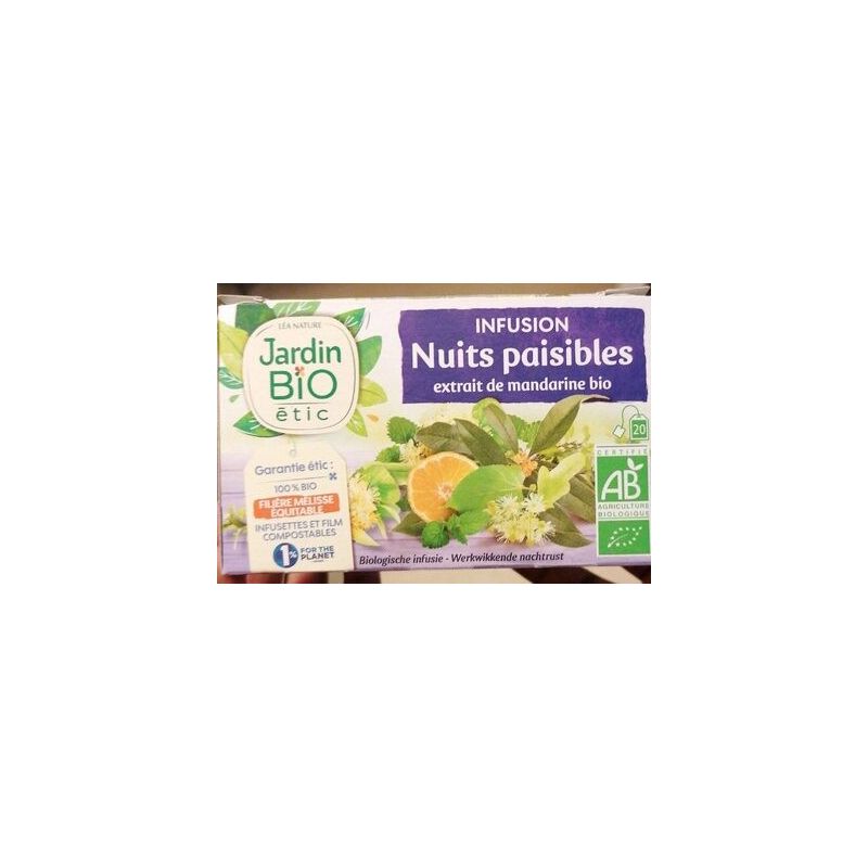 Jardin Bio Jbe Inf.Nuits Pais.Bio20S 30G