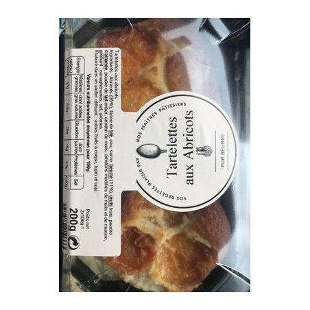 Tartefrais Tartelettes Abricots X2 200G
