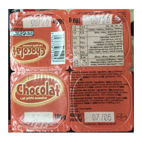 1Er Prix 4X100G Flan Lait Aromatise Chocolat