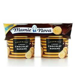 Mamie Nova 2X150G Crème Dessert Chocolat Banane