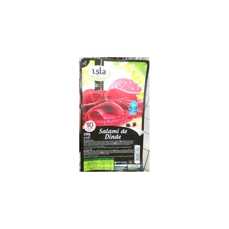 Isla Mondial Salami Dinde Halal 150G
