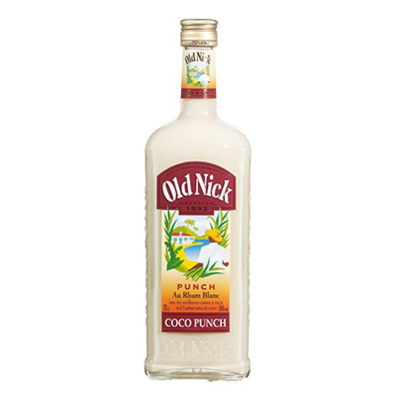 Old Nick Punch Coco Rhum Blanc 16% : La Bouteille De 70Cl