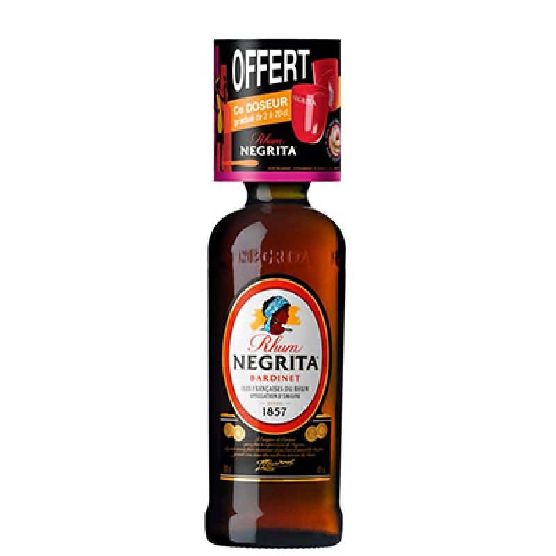 Negrita Lit Rhum Brun 40Ø +Doseur On Pack