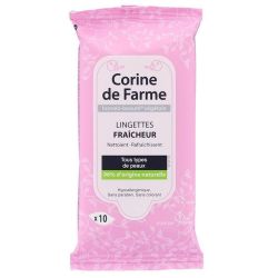 Corinne De Farme 10 Lingettes Fraicheur C.Farme