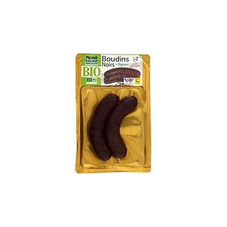 Bioporc Bonjour Campagne Boudin Noir Oignons Bio X2 200G