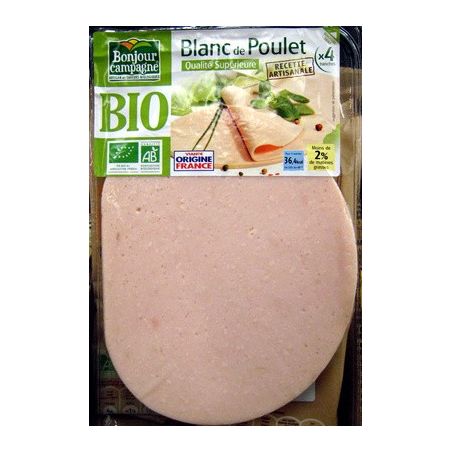 Bonjour Campagne Blanc De Poulet Bio X 3