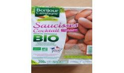 Bonjour Campagne Saucisse Cocktail Bio 200G