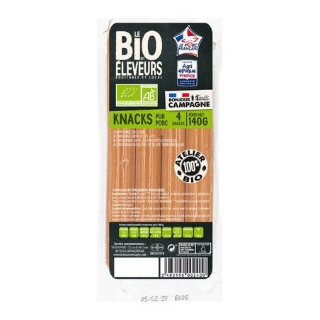 Bonjour Campagne X4 Knack De Porc Fumees Bio