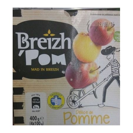 Breizh Pom Breizhpom Coupelle Pomme4X100G