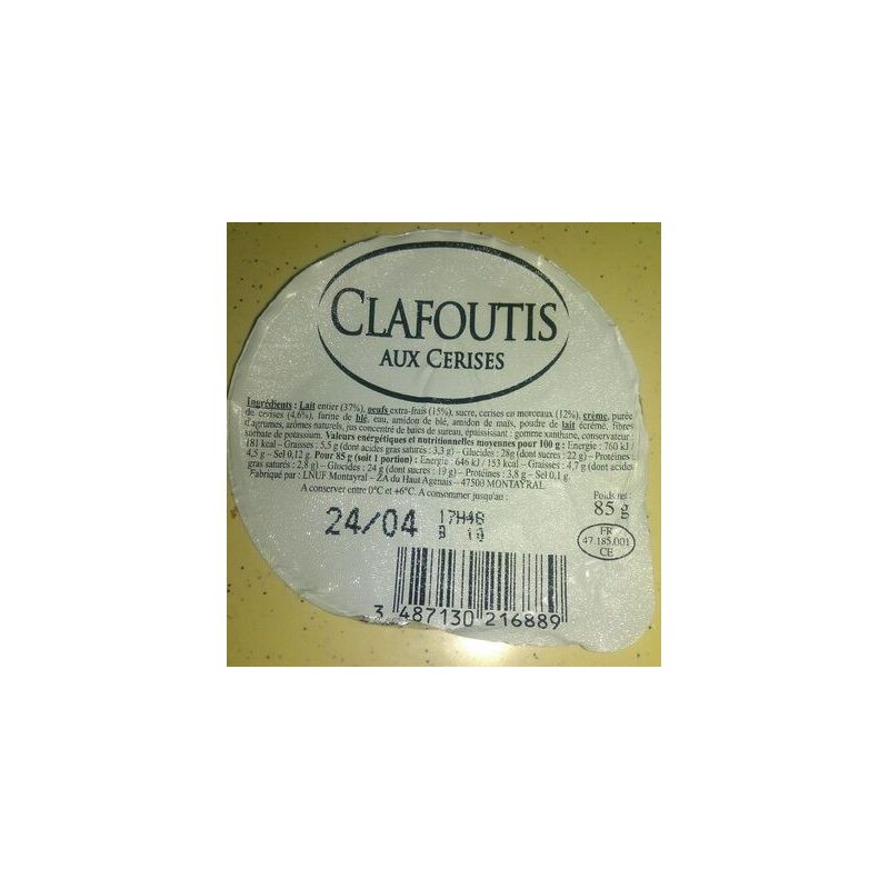 1Er Prix 4X85G Clafoutis Cerises