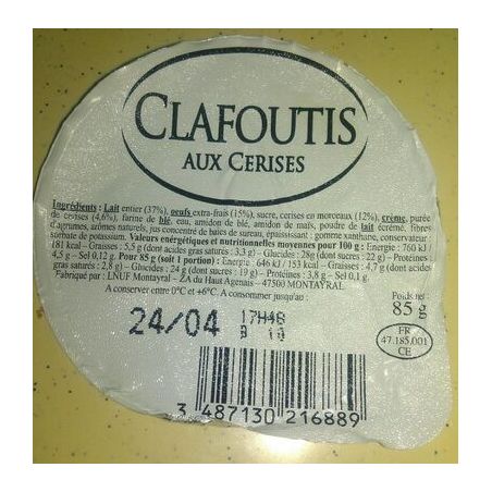 1Er Prix 4X85G Clafoutis Cerises
