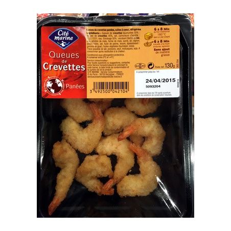 Queues De Crevettes Panee 130G