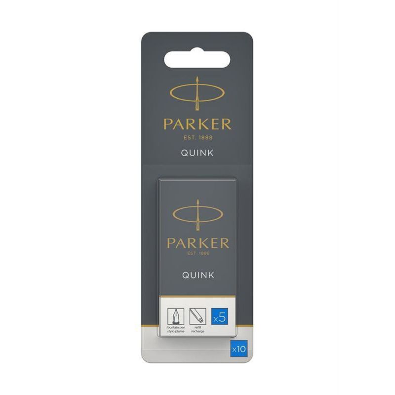 Parker 10 Cartouche Quink Bleu