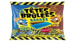 Verquin Bonbons Barres Goûts Framboise/Cola Têtes Brûlées : Le Sachet De 200 G
