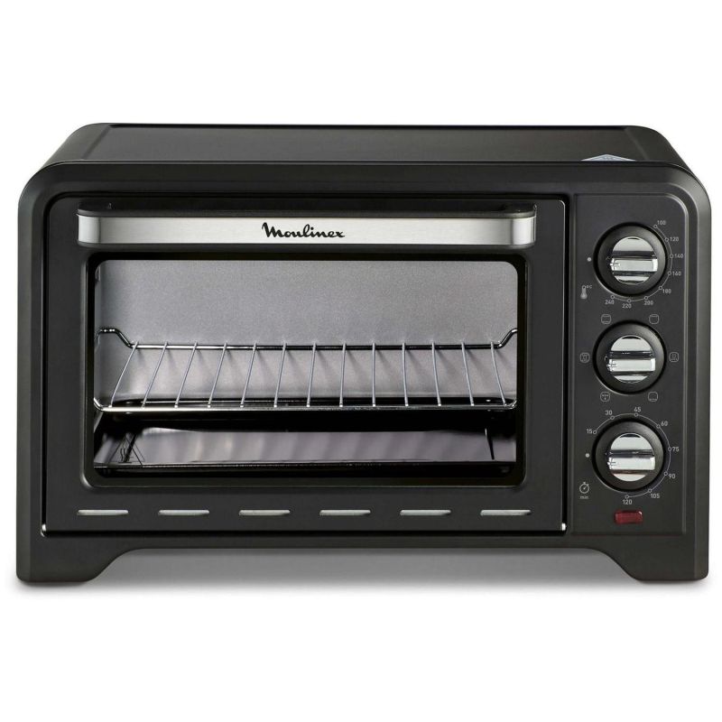 Moulinex Four Acier Inoxydable Optimo Noir 1380 W 19L Cuisson Pizza Pain Tartes Gateaux Patisseries Ox444810