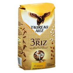 Taureau Aile Selection 3 Riz Basmati, Sauvage & Rouge : Le Paquet De 500 G