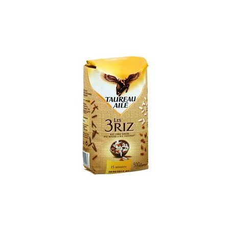 Taureau Aile Selection 3 Riz Basmati, Sauvage & Rouge : Le Paquet De 500 G
