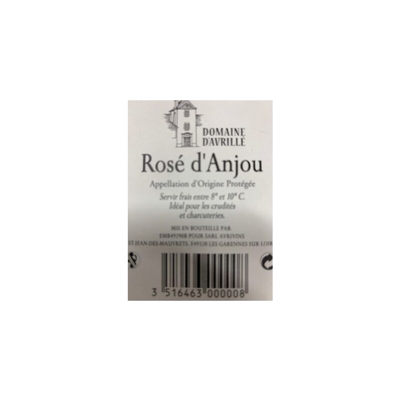 Rose D Anjou 75Cl Domaine Avrille 2016