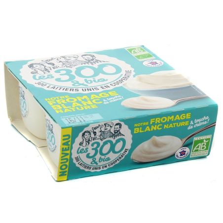 Les 300 & Bio Frmge Blanc Nat.4X100G