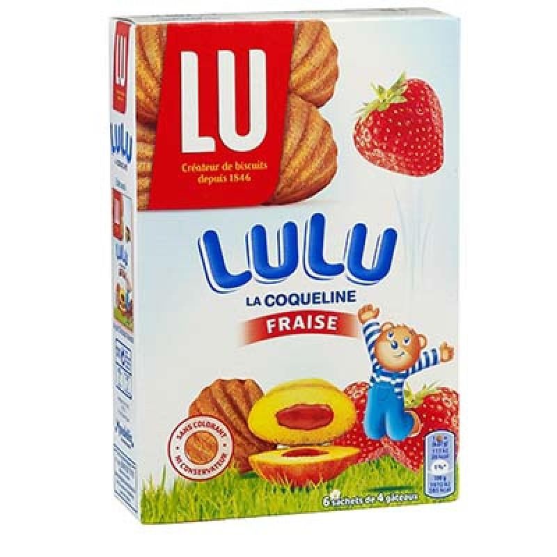 Lu Coqueline Gâteaux Fraise Lulu : Le Paquet De 6 - 165 G