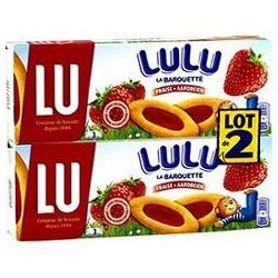 Lu Biscuits Génoise Barquette Fraise Lulu : Les 2 Boites De 120 G - 240G