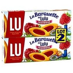 Lu Biscuits Framboise Barquette Lulu : Les 2 Boites De 120 G - 240G