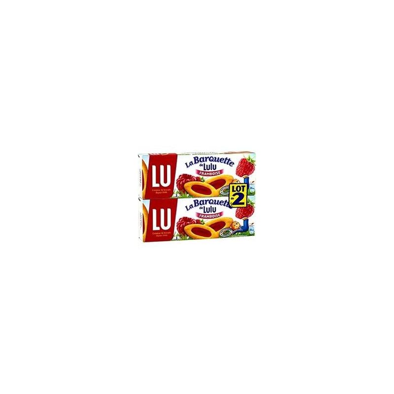 Lu Biscuits Framboise Barquette Lulu : Les 2 Boites De 120 G - 240G
