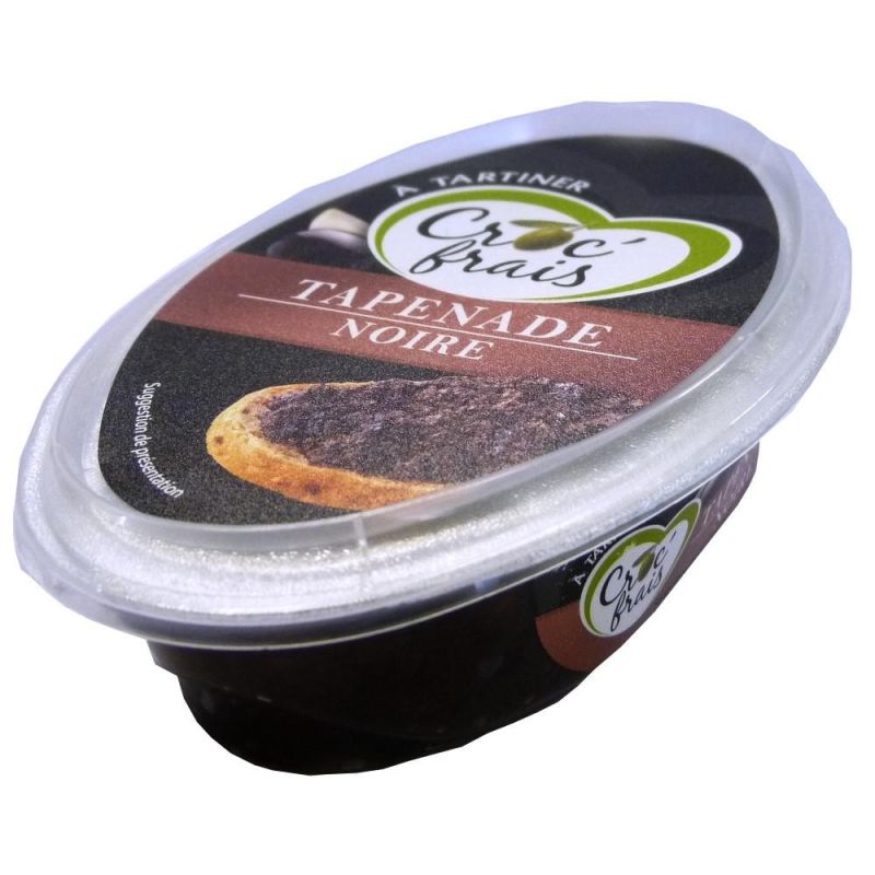Croc'Frais Tapenade Noire Barquette 100Gr