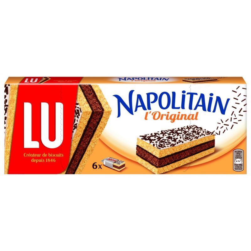 Lu Gâteaux Napolitain L'Original La Boite De 6 - 180 G