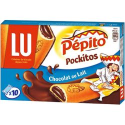 Lu Biscuits Pockitos Chocolat Au Lait Pepito : La Boite De 10 Étuis - 295 G