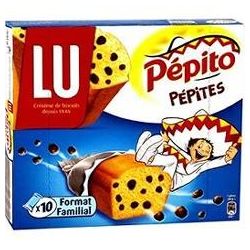 Lu Gâteaux Fourré Pépites Chocolat Pepito : La Boite De 10 Étuis - 300 G