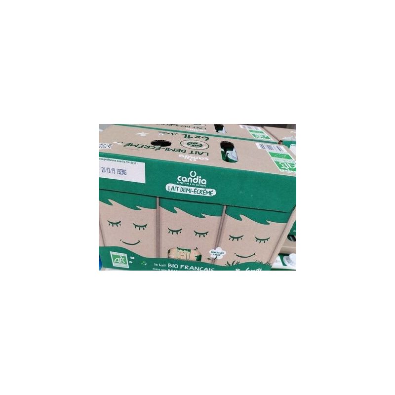 Candia Lait Demi-Ecrémé Bio : Le Pack De 6 Bouteilles 1L
