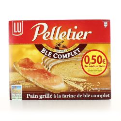 Lu Pain Grillé Blé Complet Pelletier : La Boite De 24 Tranches - 500 G