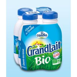Grandlait Biolait 1/2 Écrémé Lait Issu De L Agriculture Biologique Bou