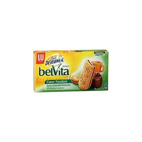 Lu Biscuits Petit Déjeuner Fourré Chocolat Noisette Belvita : La Boite De 253 G
