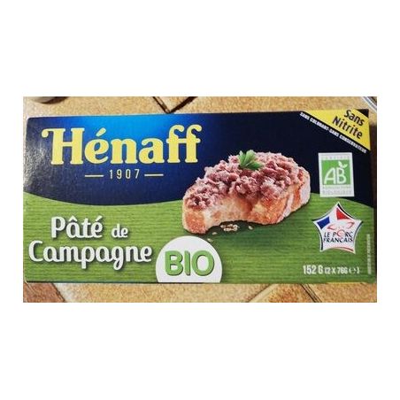 Henaff Pate Campagne Bio 2X76G