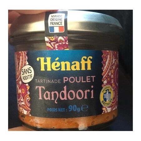 Henaff Hen.Tartinade Plt Tandoori90G
