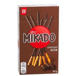 Mikado Biscuits Chocolat Noir : La Boite De 90 G