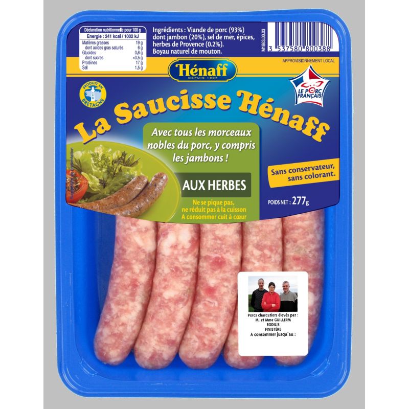 Henaff Hen.Sauciss.Herbx5 Petite 277G