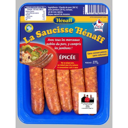 Henaff Hen.Saucisse Epicex5 Petit280G