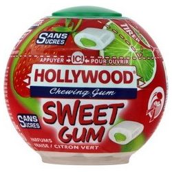 Hollywood Sweet Gum Fraise Citron Vert Sphere 40Dragees