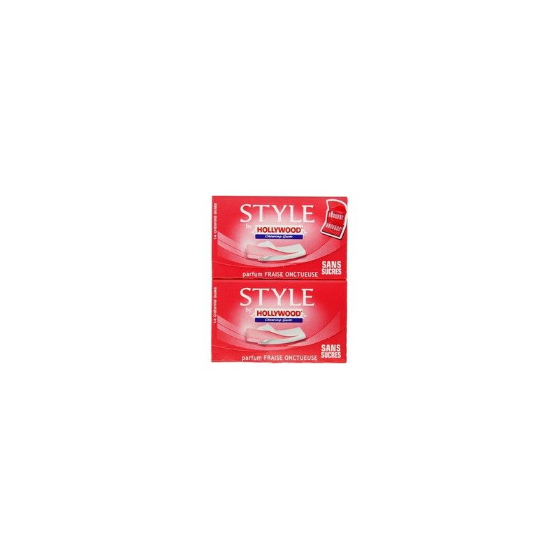 Hollywood 28 Gums Sans Sucre Fraises Onctueuses 54 G