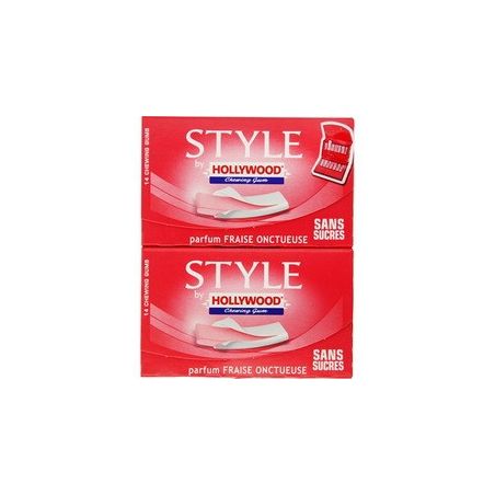 Hollywood 28 Gums Sans Sucre Fraises Onctueuses 54 G