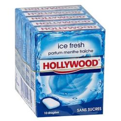 Hollywood Ice Fresh S/Sucre 5 X10 Dragées