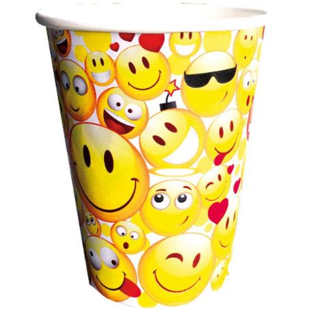 6 Gobelets 25Cl Smiley Carton