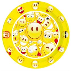 6 Assiettes 23Cm Smiley Carton