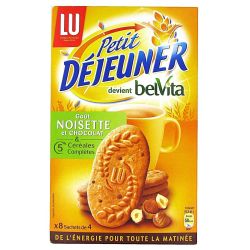 Lu Biscuits Belvita Petit Déjeuner Original Gout Chocolat Noisette 400G