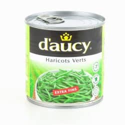 D'Aucy Haricots Verts Extra Fins 1/2 : La Boite De 220 G
