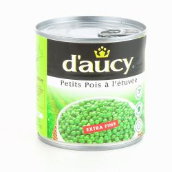 D'Aucy Petits Pois Extra Fins 100% Cultivés En France 1/2 : La Boite De 280G