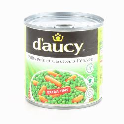 D'Aucy Petits Pois Carottes 1/2 : La Boite De 265 G